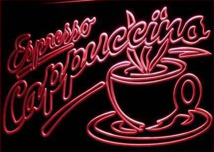 Espresso Cappuccino LED Sign